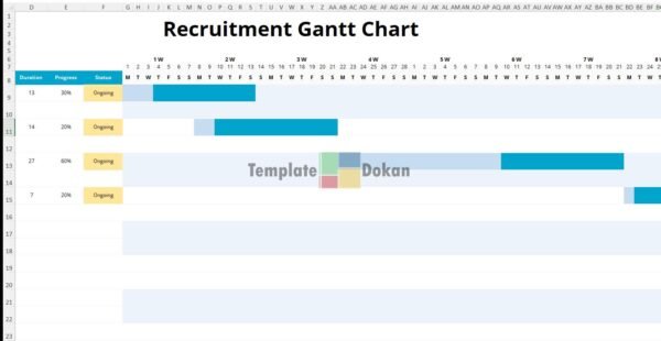 Simple Recruitment Gantt Chart